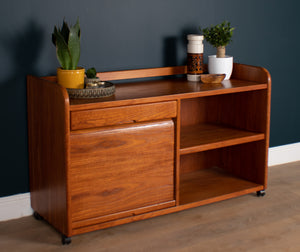 Retro Teak Danish 1960s Record Cabinet , Media Cabinet