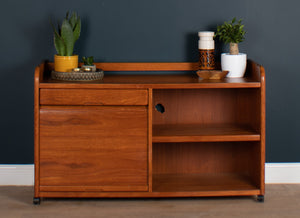 Retro Teak Danish 1960s Record Cabinet , Media Cabinet