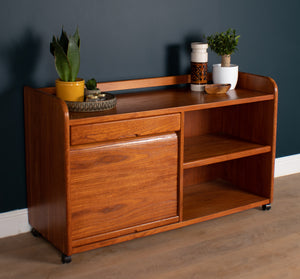 Retro Teak Danish 1960s Record Cabinet , Media Cabinet