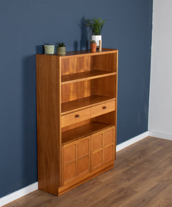 Retro Teak 1960s Nathan Squares Tall Bookcase