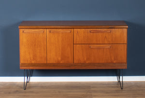 Retro Teak 1960s Meredew Mid Century Sideboard On Hairpin Legs