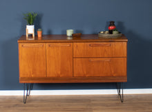 Load image into Gallery viewer, Retro Teak 1960s Meredew Mid Century Sideboard On Hairpin Legs