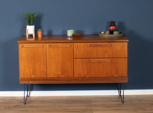 Retro Teak 1960s Meredew Mid Century Sideboard On Hairpin Legs