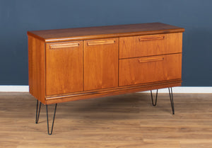 Retro Teak 1960s Meredew Mid Century Sideboard On Hairpin Legs