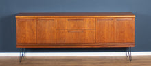 Load image into Gallery viewer, Retro Teak 1960s Long Meredew Mid Century Sideboard On Hairpin Legs