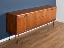 Load image into Gallery viewer, Retro Teak 1960s Long Meredew Mid Century Sideboard On Hairpin Legs