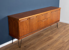 Load image into Gallery viewer, Retro Teak 1960s Long Meredew Mid Century Sideboard On Hairpin Legs