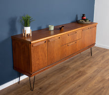 Load image into Gallery viewer, Retro Teak 1960s Long Meredew Mid Century Sideboard On Hairpin Legs