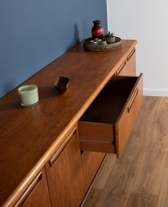 Retro Teak 1960s Long Meredew Mid Century Sideboard On Hairpin Legs