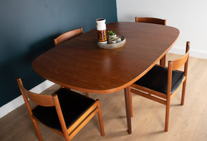 Retro Teak 1960s Danish Style Dining Table & Four Chairs