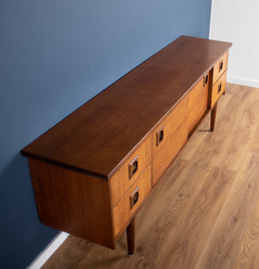 Retro Teak 1960s Long Bath Cabinet Makers Sideboard BCM