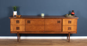 Retro Teak 1960s Long Bath Cabinet Makers Sideboard BCM