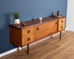 Retro Teak 1960s Long Bath Cabinet Makers Sideboard BCM