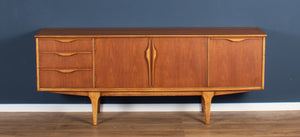 Retro 1960s Teak Jentique Mid Century Sideboard With Folded Handles