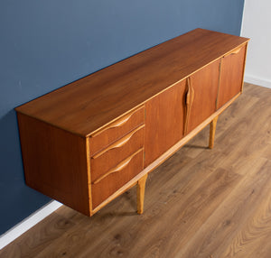 Retro 1960s Teak Jentique Mid Century Sideboard With Folded Handles