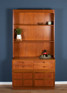 Retro Teak 1960s Nathan Squares Tool Bookcase Dresser