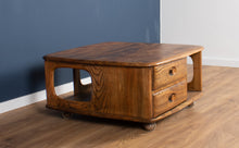 Load image into Gallery viewer, Vintage Retro Ercol Elm Windsor &#39;Pandora Box&#39; Coffee Table Model 735