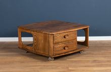 Load image into Gallery viewer, Vintage Retro Ercol Elm Windsor &#39;Pandora Box&#39; Coffee Table Model 735