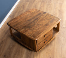 Load image into Gallery viewer, Vintage Retro Ercol Elm Windsor &#39;Pandora Box&#39; Coffee Table Model 735