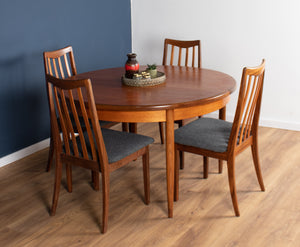 Retro Teak GPlan 1960s Fresco Dining Table & 4 Four Chairs By Victor Wilkins