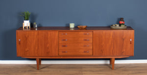 Retro Teak Danish 1960s Long Mid Century Sideboard By Clausen & Søn Denmark