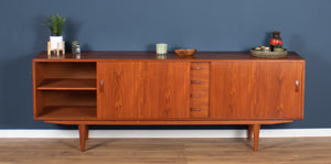 Retro Teak Danish 1960s Long Mid Century Sideboard By Clausen & Søn Denmark