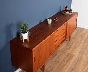 Retro Teak Danish 1960s Long Mid Century Sideboard By Clausen & Søn Denmark