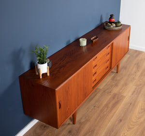 Retro Teak Danish 1960s Long Mid Century Sideboard By Clausen & Søn Denmark