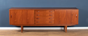 Retro Teak Danish 1960s Long Mid Century Sideboard By Clausen & Søn Denmark