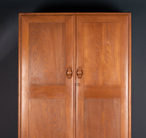 Retro 1960s Ercol Blonde Elm Windsor Wardrobe