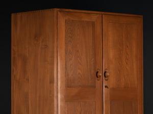 Retro 1960s Ercol Blonde Elm Windsor Wardrobe