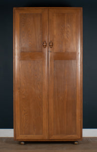 Retro 1960s Ercol Blonde Elm Windsor Wardrobe