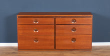 Load image into Gallery viewer, Retro Teak 1960s Meredew Six Drawer Double Chest Of Drawers Sideboard