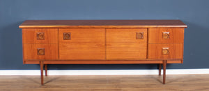 Retro Teak 1960s Long Bath Cabinet Makers Sideboard BCM