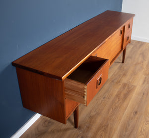 Retro Teak 1960s Long Bath Cabinet Makers Sideboard BCM