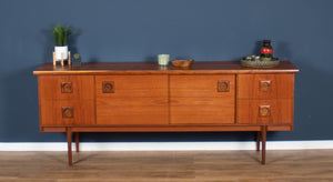 Retro Teak 1960s Long Bath Cabinet Makers Sideboard BCM