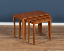 Load image into Gallery viewer, Retro Teak 1960s Midcentury Gordon Russell Nest of Tables in Walnut &amp; Teak c.1960