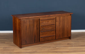 Retro Rosewood Danish Long Sideboard By Skovby