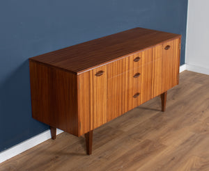 Retro 1960s Teak & Zebrano Short Sideboard By EON Elliots Of Newbury TV Cabinet