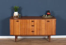 Load image into Gallery viewer, Retro 1960s Teak &amp; Zebrano Short Sideboard By EON Elliots Of Newbury TV Cabinet