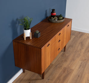 Retro 1960s Teak & Zebrano Short Sideboard By EON Elliots Of Newbury TV Cabinet