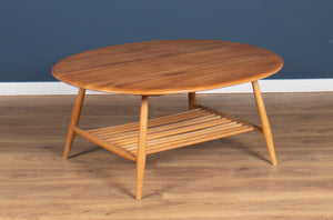 Retro Vintage Solid Elm Ercol Model 454 Supper Table, Coffee Table