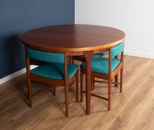 Load image into Gallery viewer, Round Mcintosh Dining Table &amp; 4 Four Chairs Space Saving Tuck Under