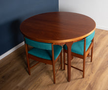 Load image into Gallery viewer, Round Mcintosh Dining Table &amp; 4 Four Chairs Space Saving Tuck Under