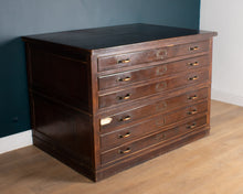 Load image into Gallery viewer, Vintage 1920s British Oak Plan Chest , Architects  Drawing Chest Architects