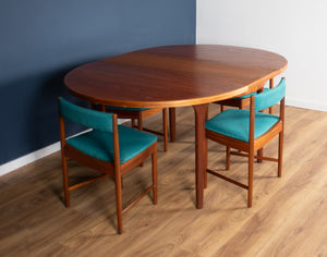 Round Mcintosh Dining Table & 4 Four Chairs Space Saving Tuck Under