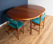 Load image into Gallery viewer, Round Mcintosh Dining Table &amp; 4 Four Chairs Space Saving Tuck Under