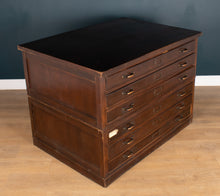 Load image into Gallery viewer, Vintage 1920s British Oak Plan Chest , Architects  Drawing Chest Architects