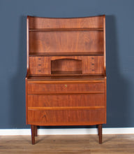 Load image into Gallery viewer, Retro Danish 1960s Teak Desk Bureau Mid Century Writing Desk