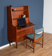 Load image into Gallery viewer, Retro Danish 1960s Teak Desk Bureau Mid Century Writing Desk